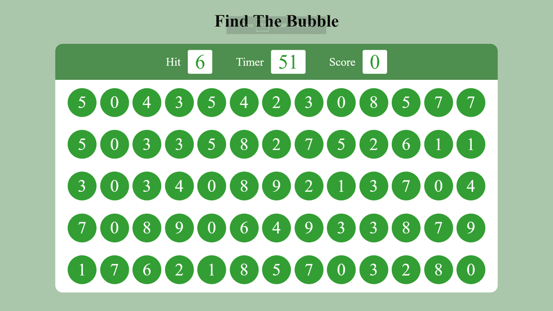 find-the-bubble GAME